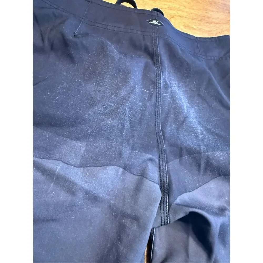 O'Neill Men's Ombre Wave Brisbane Ultrasuede Swim Board Shorts Blk Gray Size 29